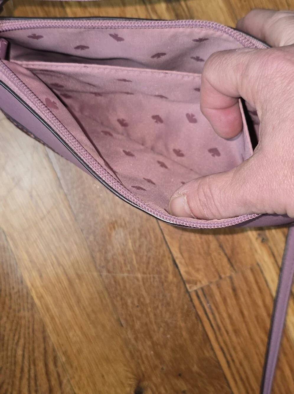 Kate Spade Pink Sparkly Saffiano Leather Crossbody